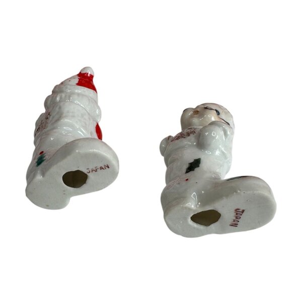 Vintage Japan Santa And Mrs Claus Porcelain Christmas Figurines   3.25" - Picture 5 of 5